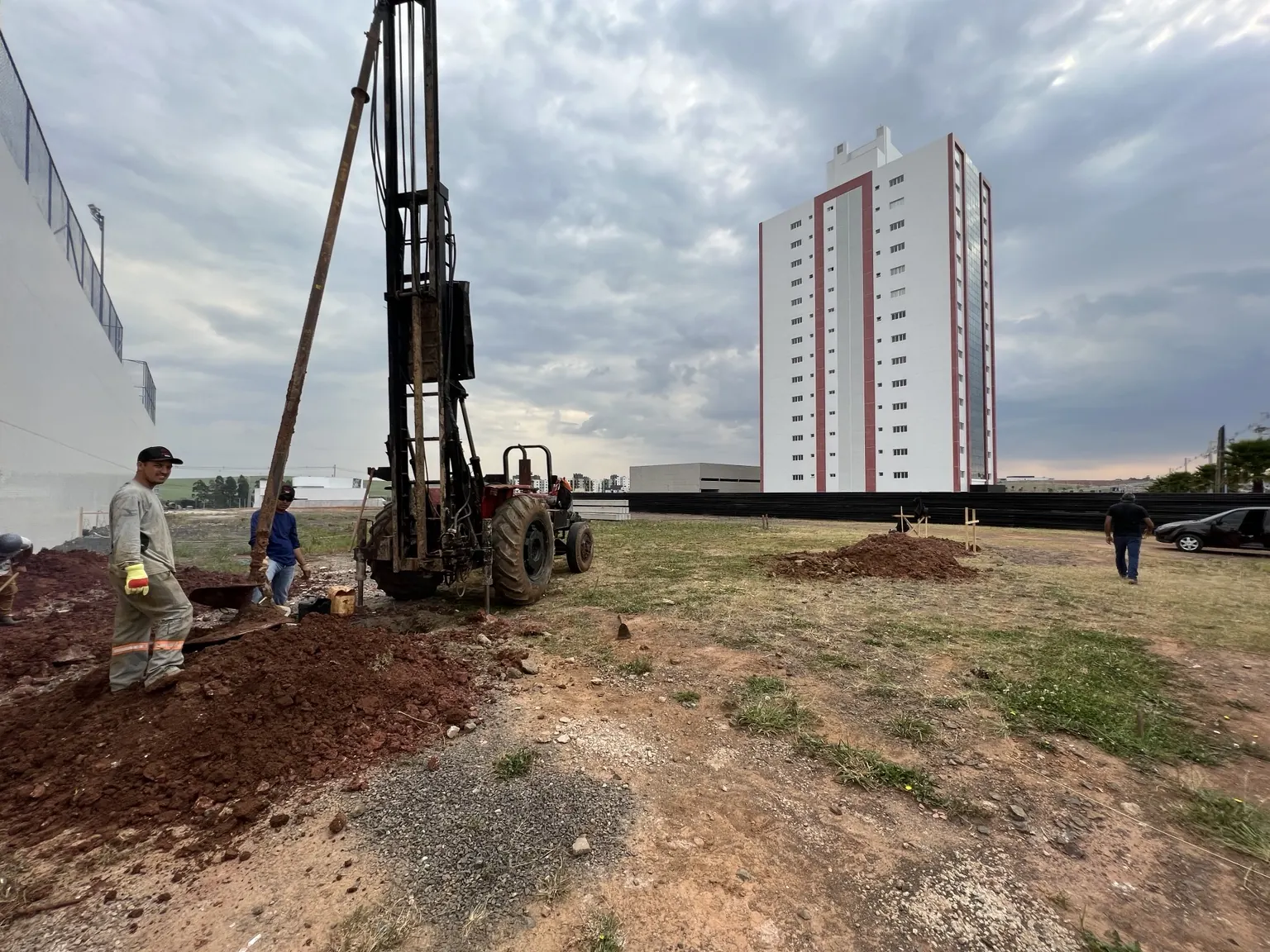 Fundação em obra urbana