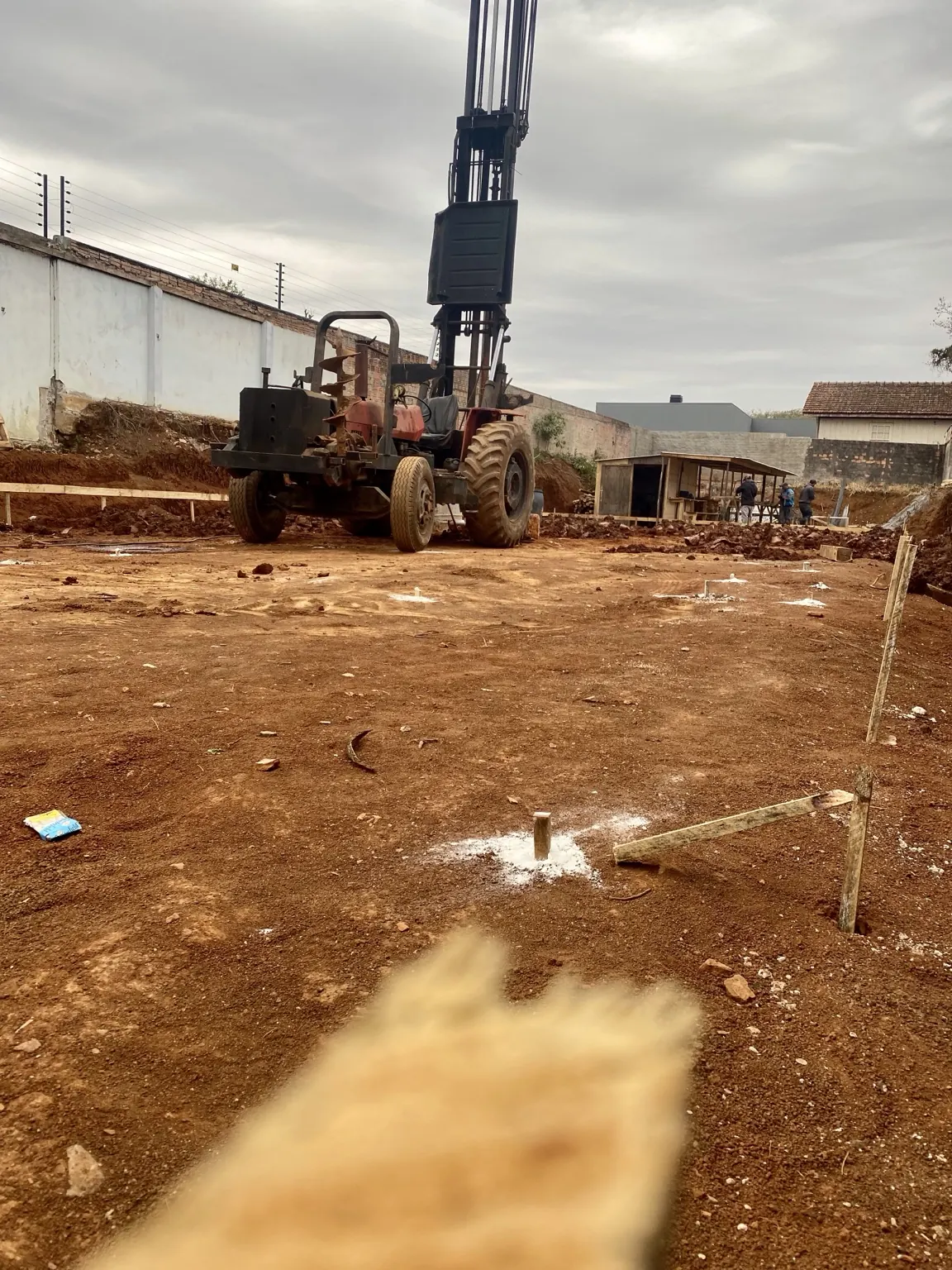 Fundação em área rural